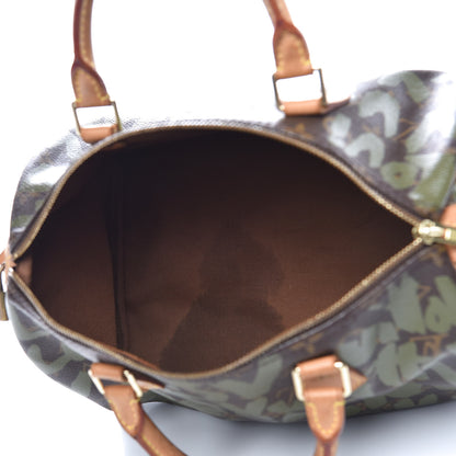 Louis Vuitton Monogram Graffiti Speedy 30 Kaki 5 of 14