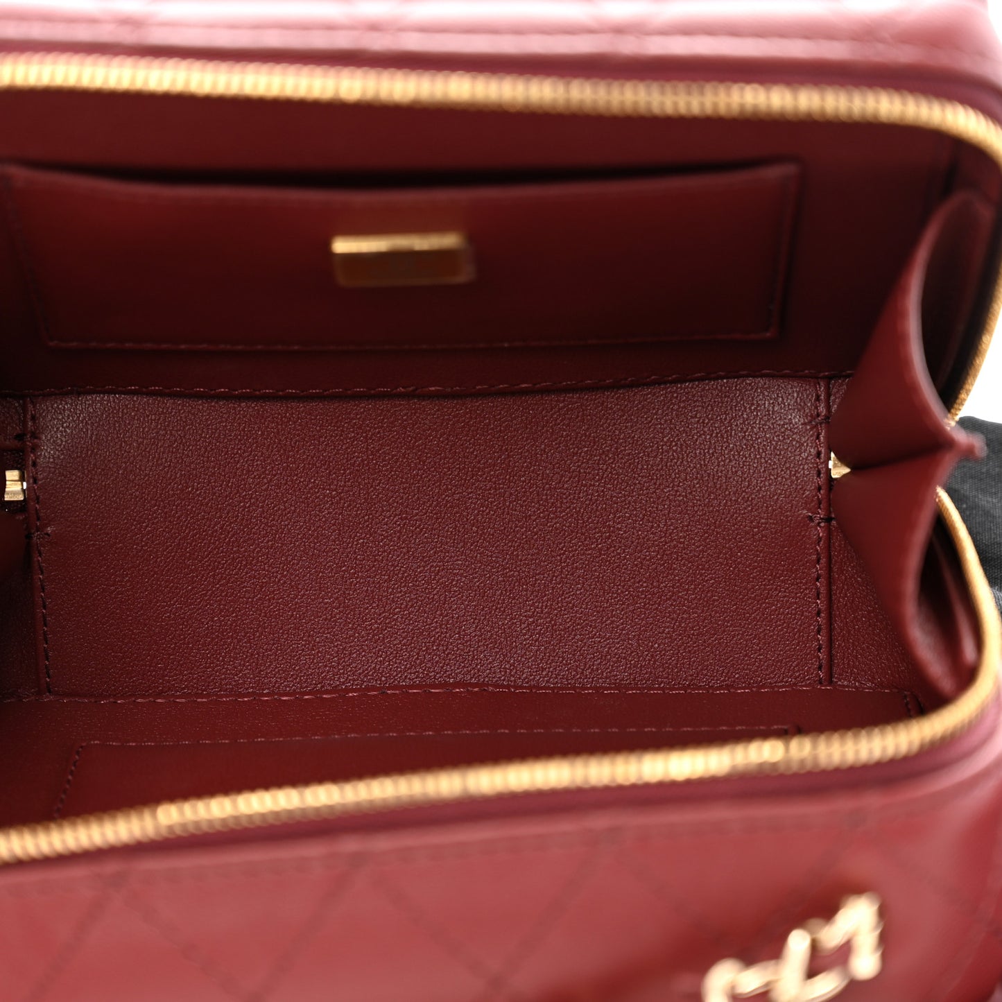 Lambskin Quilted Coco Click Bag Burgundy