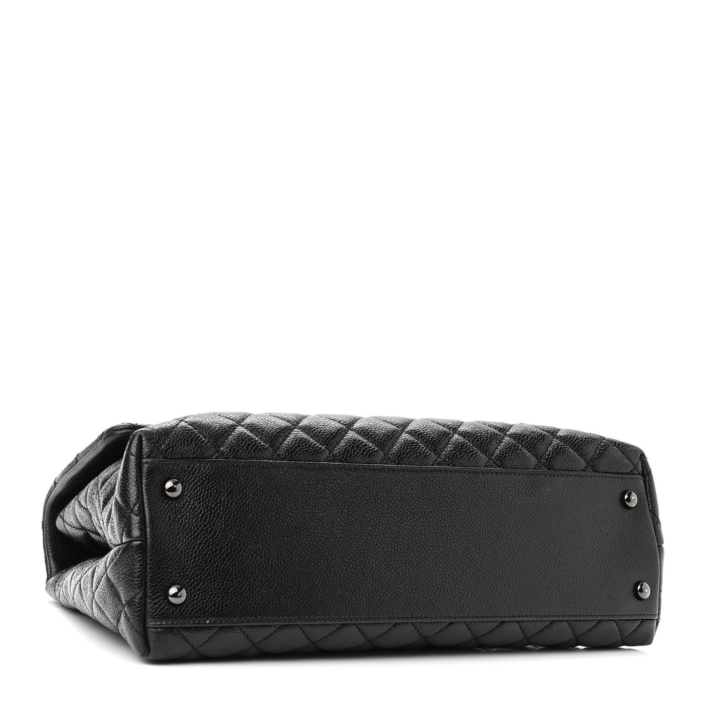 Caviar Quilted Medium Coco Handle Flap So Black