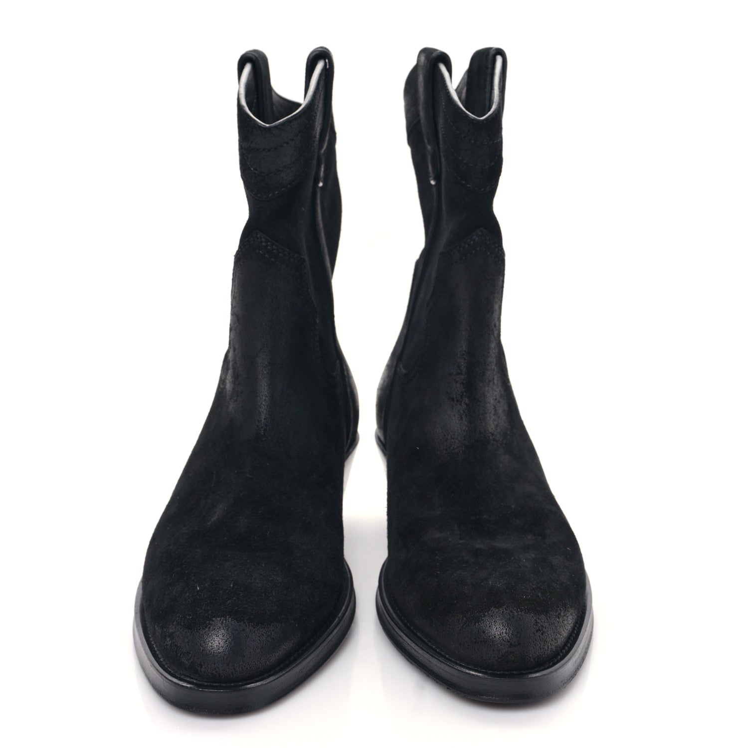 Saint Laurent Vitello Hallem Wax Mens Eastwood 45 Boots 44 Black 2 of 9
