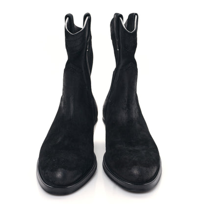 Saint Laurent Vitello Hallem Wax Mens Eastwood 45 Boots 44 Black 2 of 9