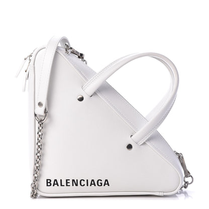 Balenciaga Calfskin XS Triangle Chain Duffle White 1 of 10