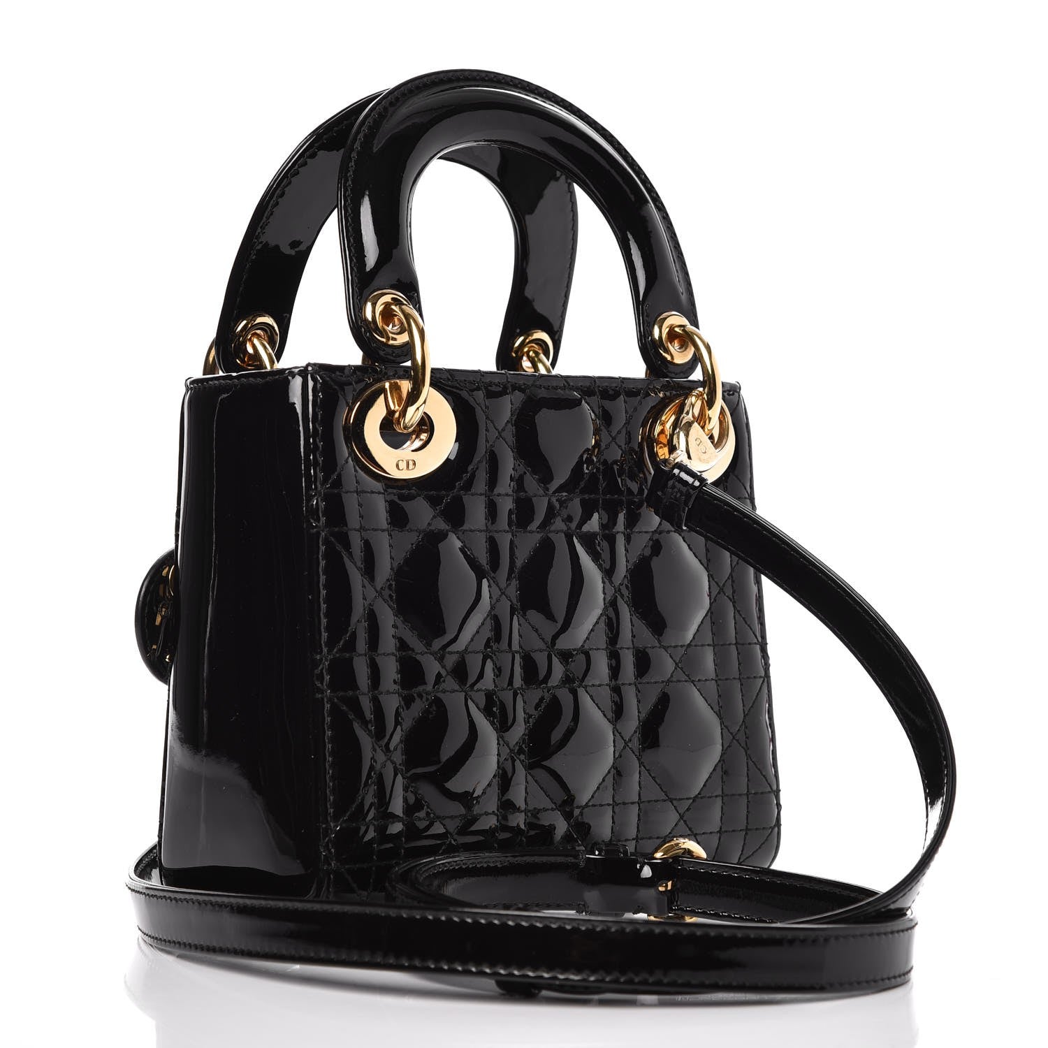 Christian Dior Patent Cannage Mini Lady Dior Black 3 of 6
