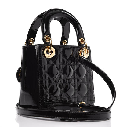Christian Dior Patent Cannage Mini Lady Dior Black 3 of 6