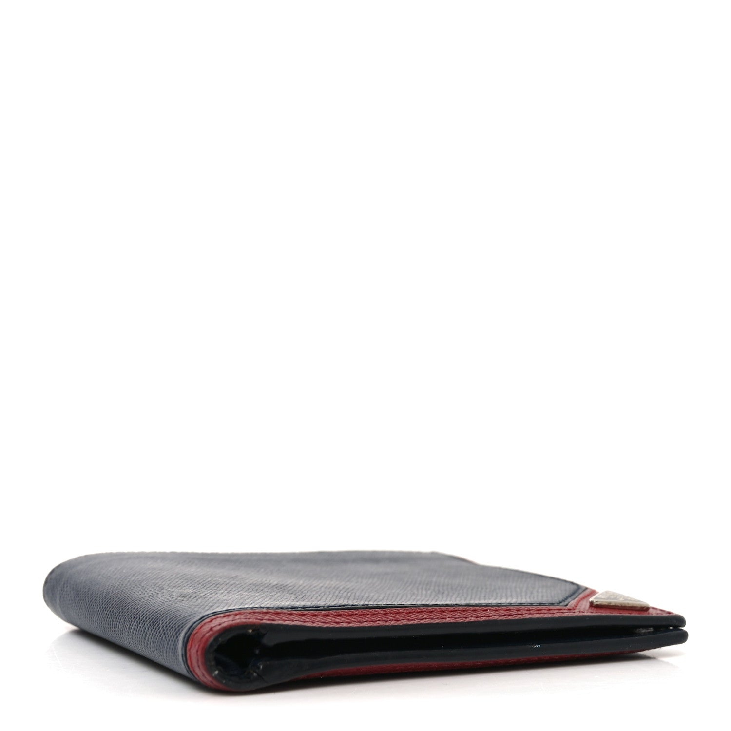 Prada Saffiano Bi-Fold Wallet Baltico Fuoco 4 of 7