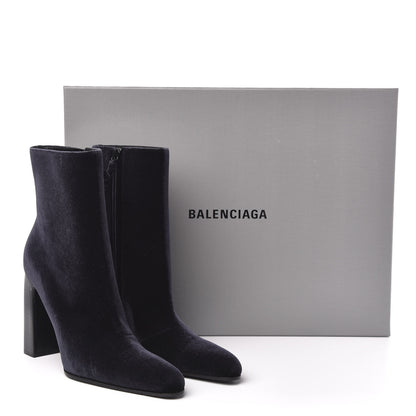 Balenciaga Smooth Velvet Ankle Boots 39 Black 10 of 10
