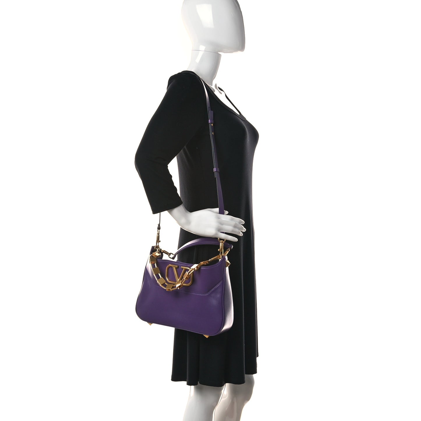 Nappa Stud Sign Hobo Indian Violet