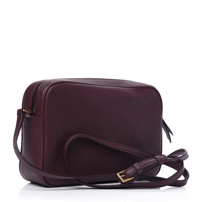 Saint Laurent Lambskin Monogram Lou Camera Bag Burgundy 3 of 14