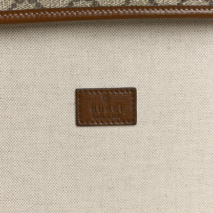 Gucci GG Supreme Monogram Azalea Calfskin Retro Interlocking G Hanger Garment Bag Beige Ebony Brown Sugar 5 of 9