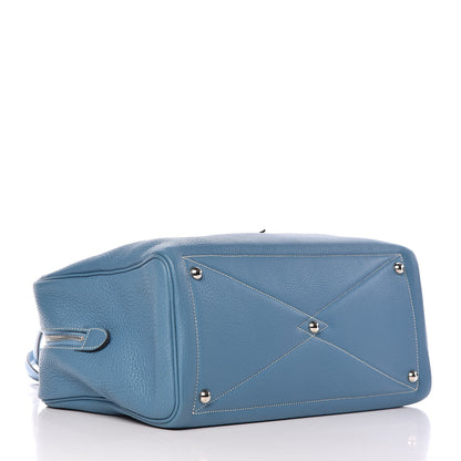 Hermes Taurillon Clemence Victoria II 35 Blue Jean 4 of 10