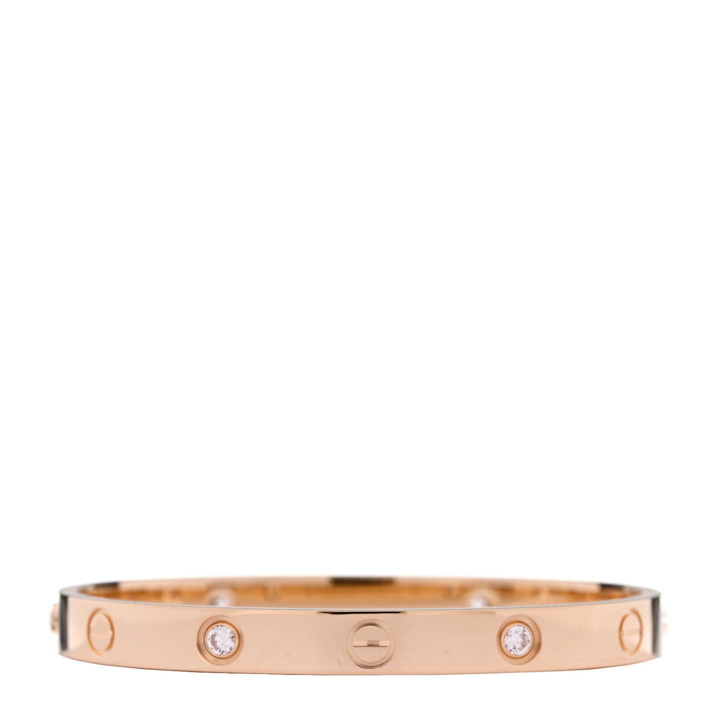 18K Yellow Gold 4 Diamond LOVE Bracelet 16