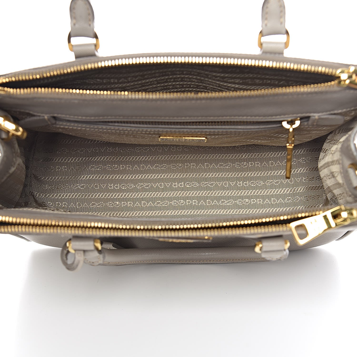 Prada Saffiano Small Galleria Double Zip Tote Pomice 6 of 16