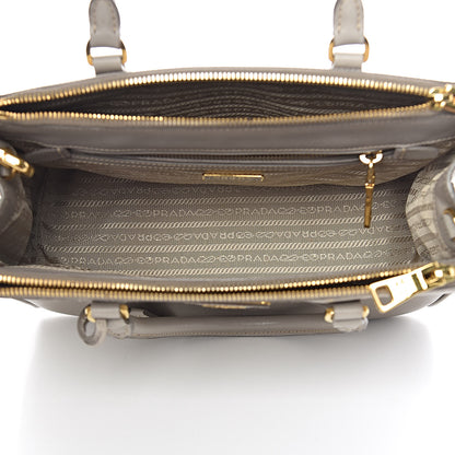 Prada Saffiano Small Galleria Double Zip Tote Pomice 6 of 16