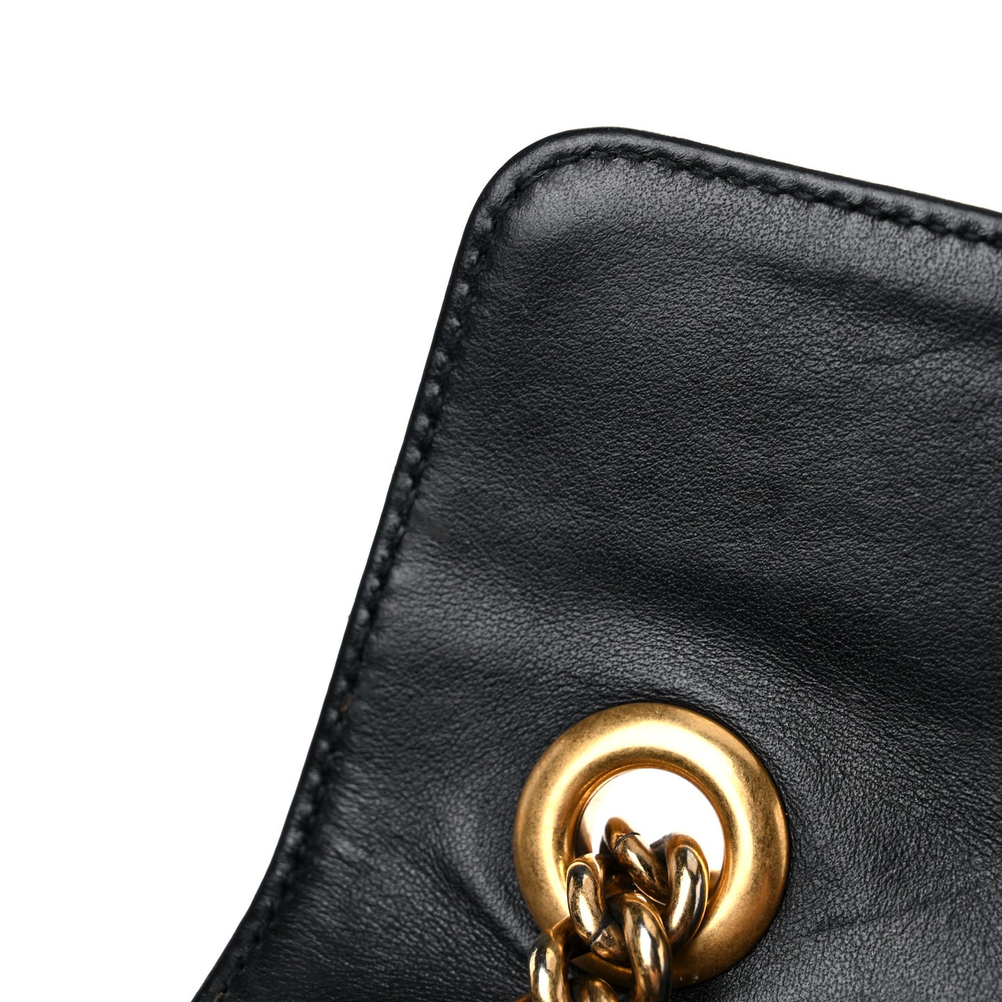 Calfskin Matelasse Mini GG Marmont Shoulder Bag Black