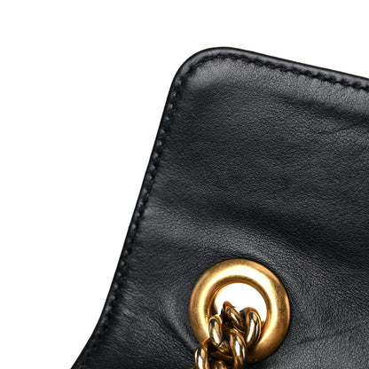 Gucci Calfskin Matelasse Mini GG Marmont Shoulder Bag Black 15 of 20