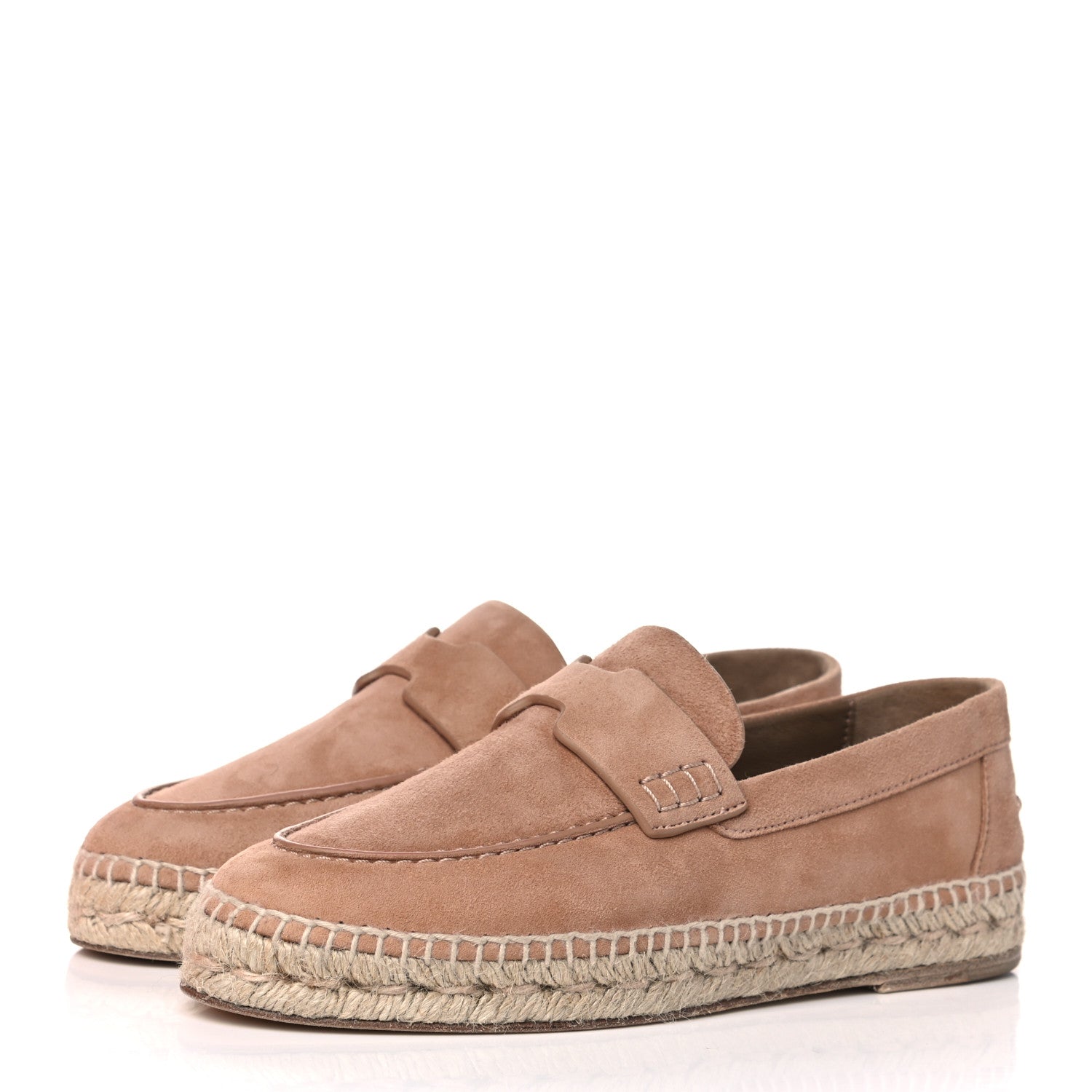Hermes Suede Calfskin Womens Trip Espadrilles 36 Bois de Santal 3 of 10