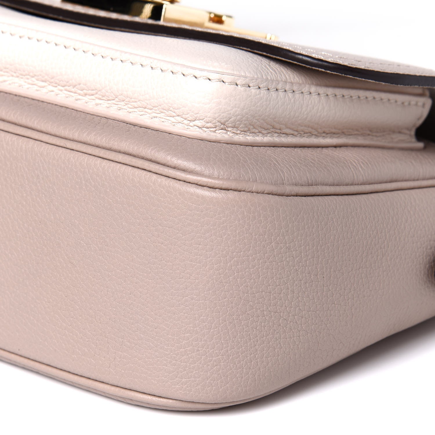 Louis Vuitton Grained Calfskin Lockme Tender Greige 9 of 10