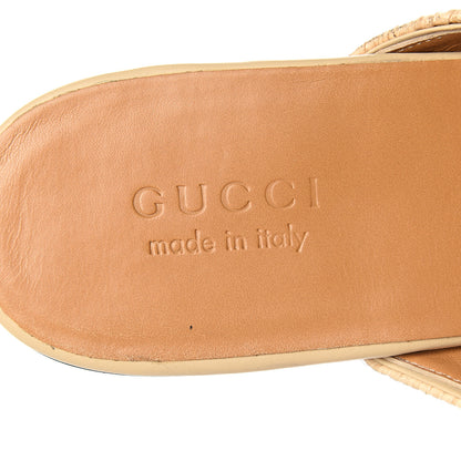 Gucci Raffia Mens Princetown Slippers 11 Naturale Sand Storm 8 of 10
