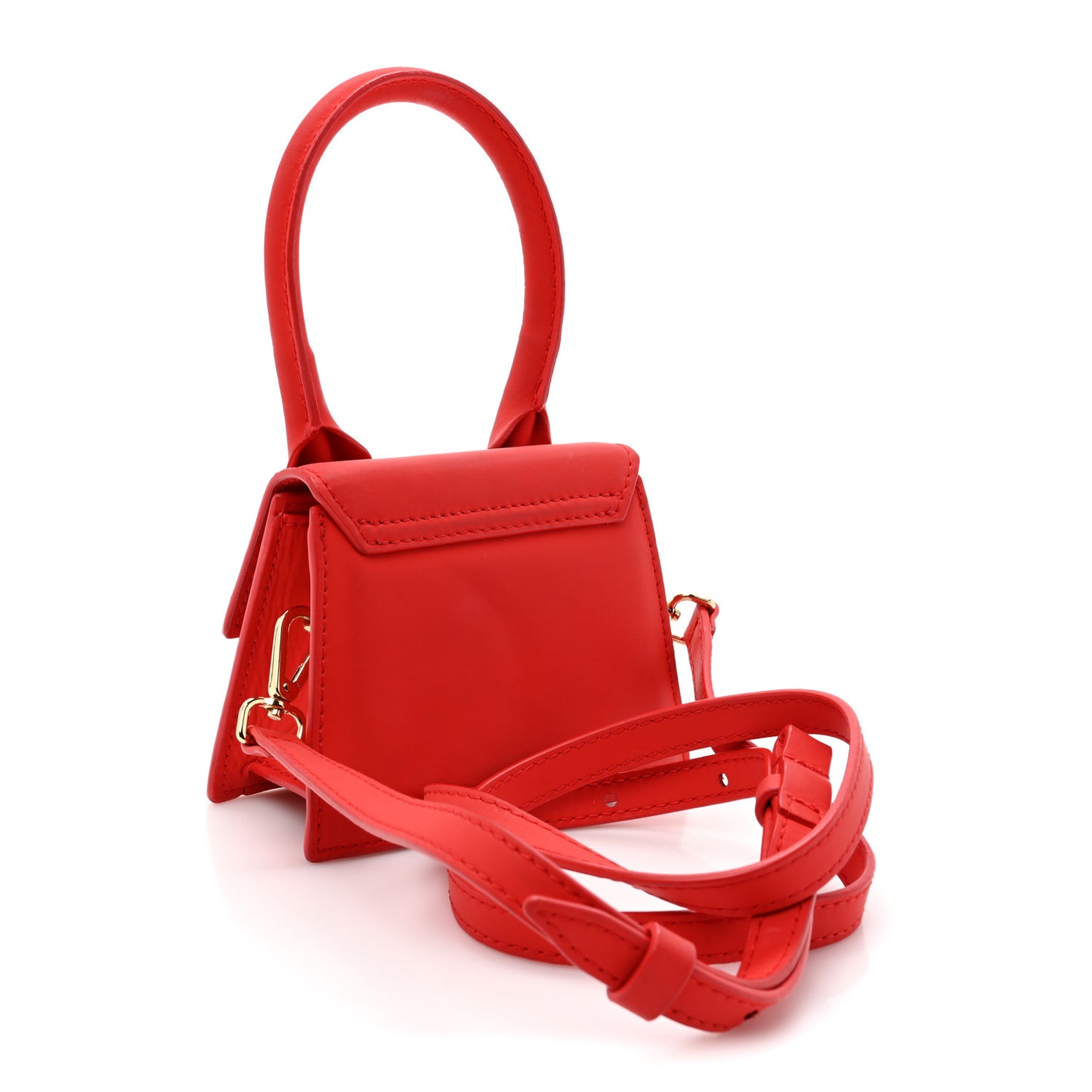 Rubberized Calfskin Le Chiquito Moyen Red