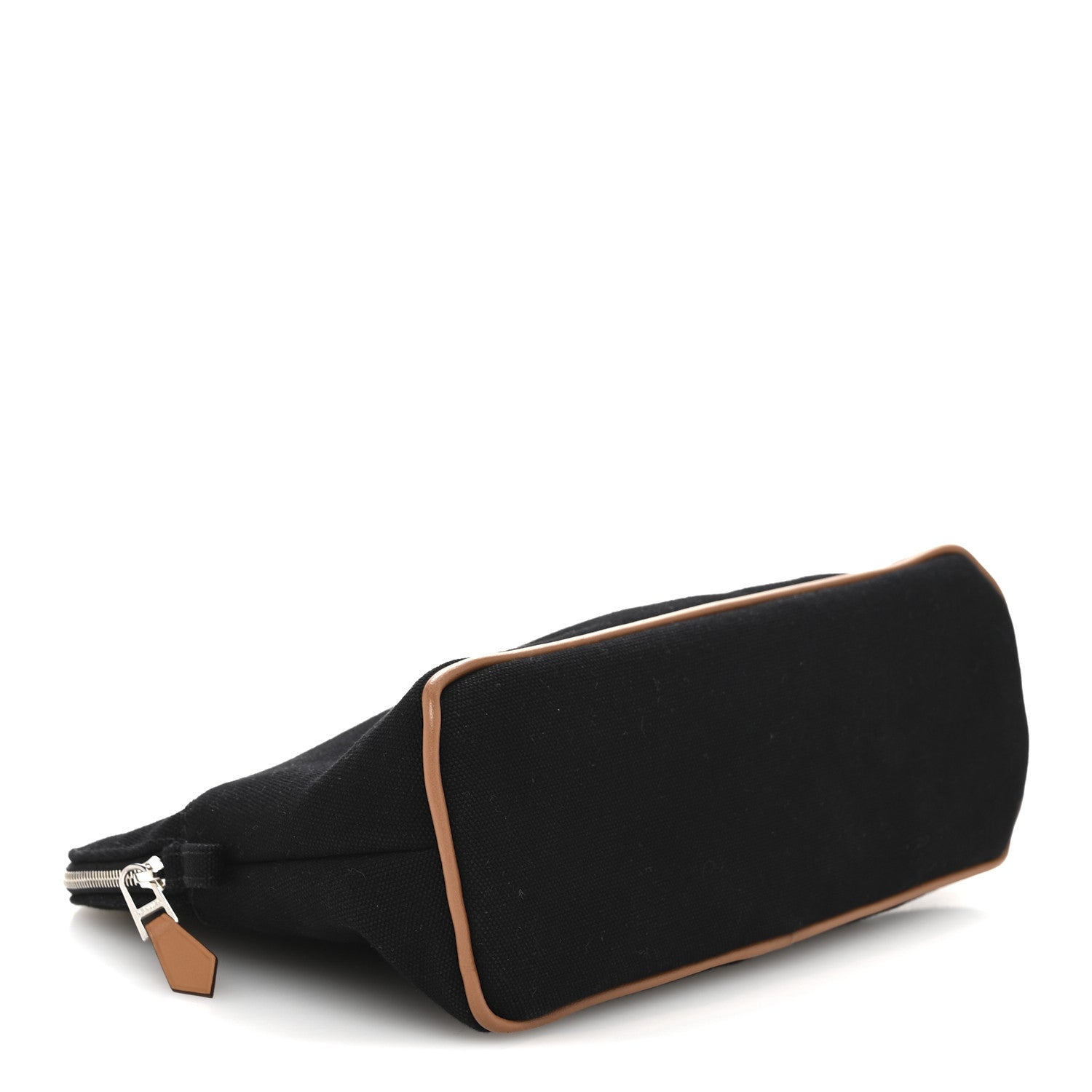 Hermes Cotton Canvas Bolide Travel Cosmetic Pouch MM Black 4 of 8