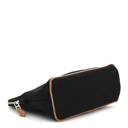 Hermes Cotton Canvas Bolide Travel Cosmetic Pouch MM Black 4 of 8
