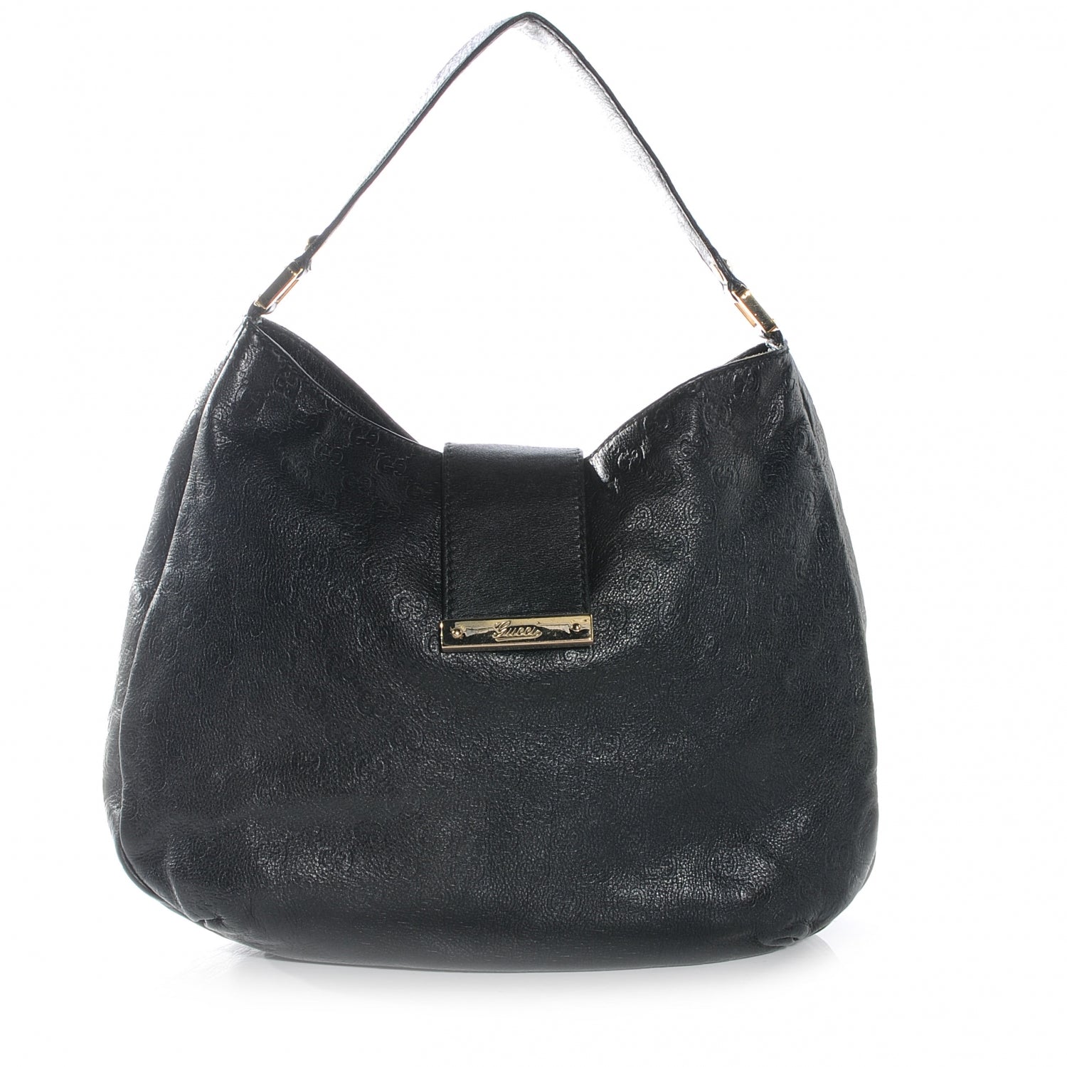 Gucci Guccissima New Ladies Web Hobo Black 1 of 7