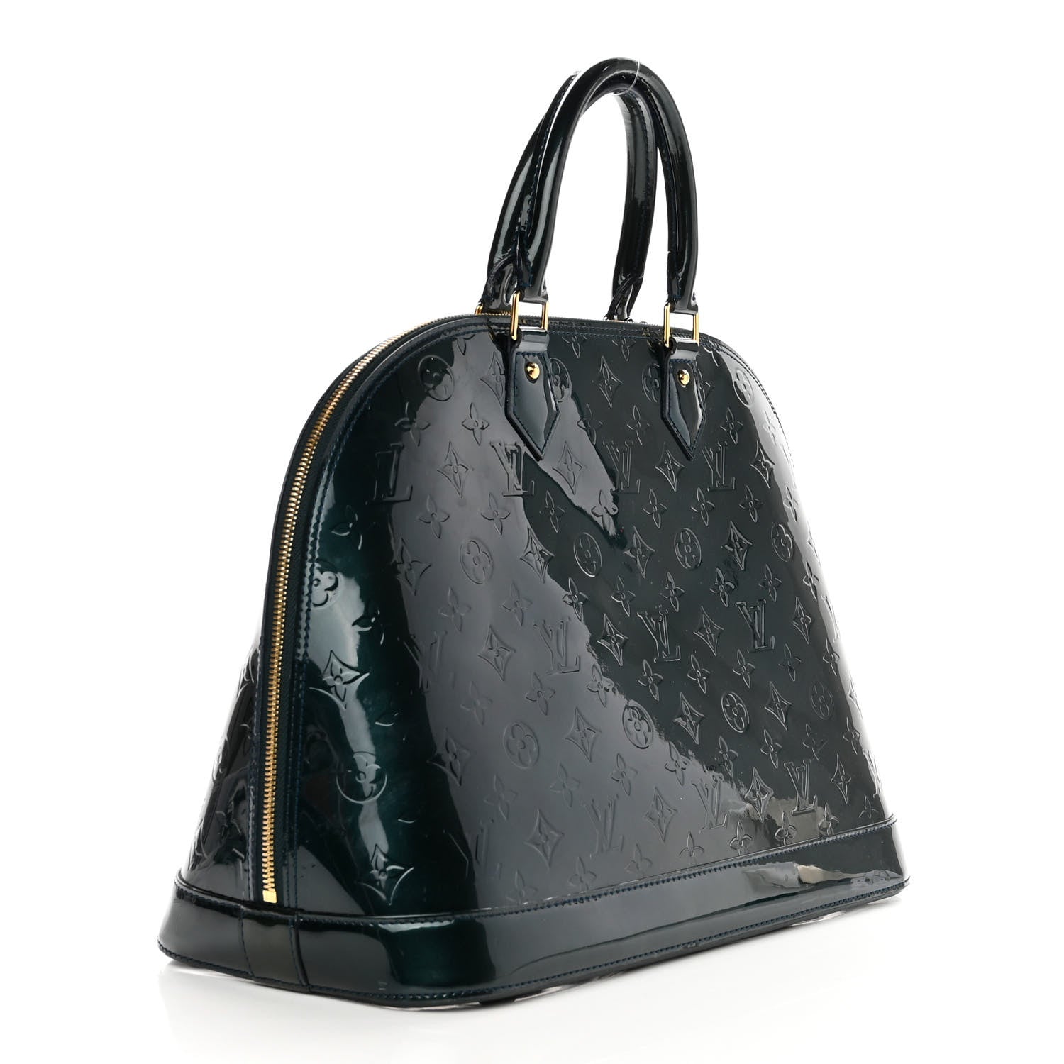 Louis Vuitton Vernis Alma MM Blue Nuit 2 of 9