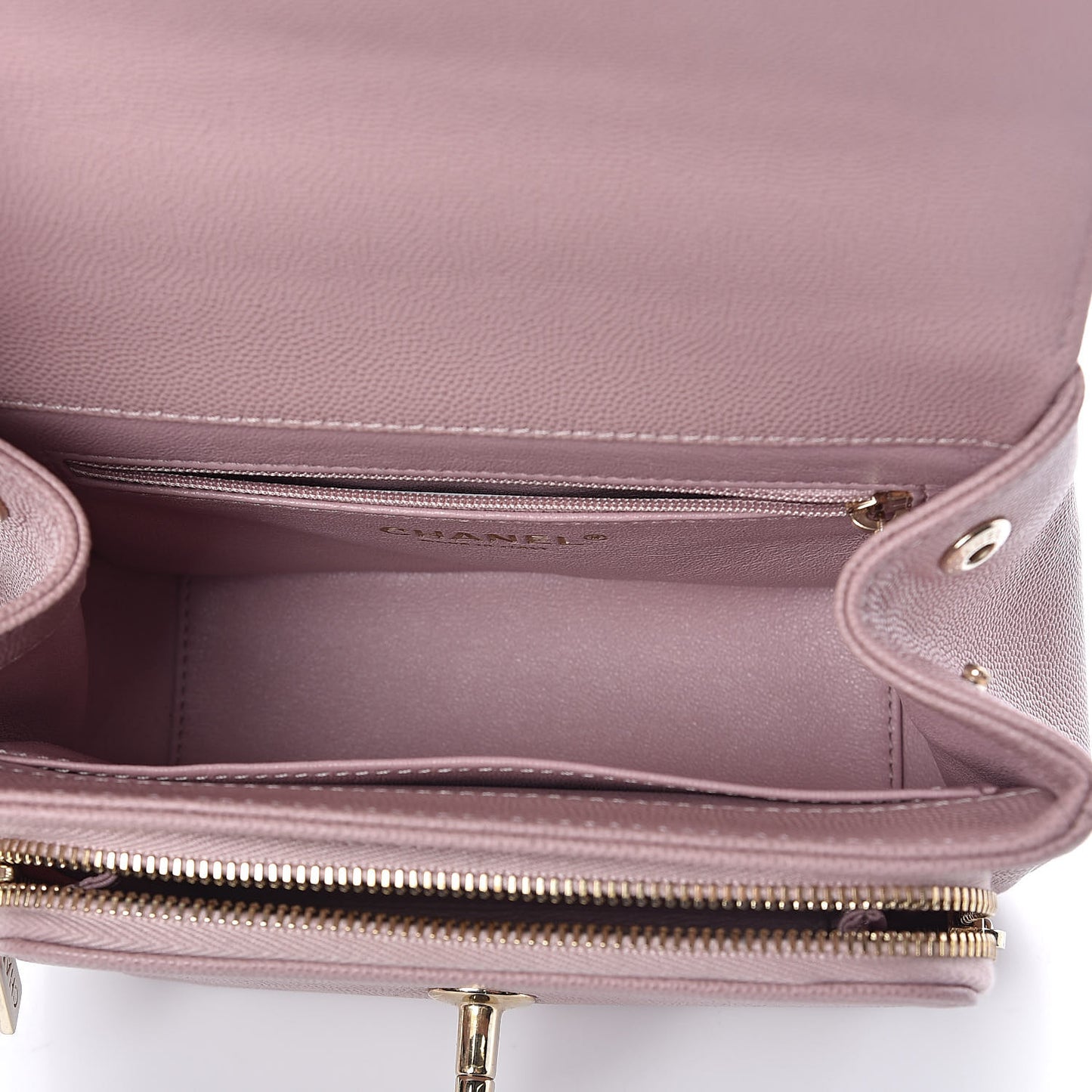 Caviar Quilted Mini Business Affinity Flap Light Pink
