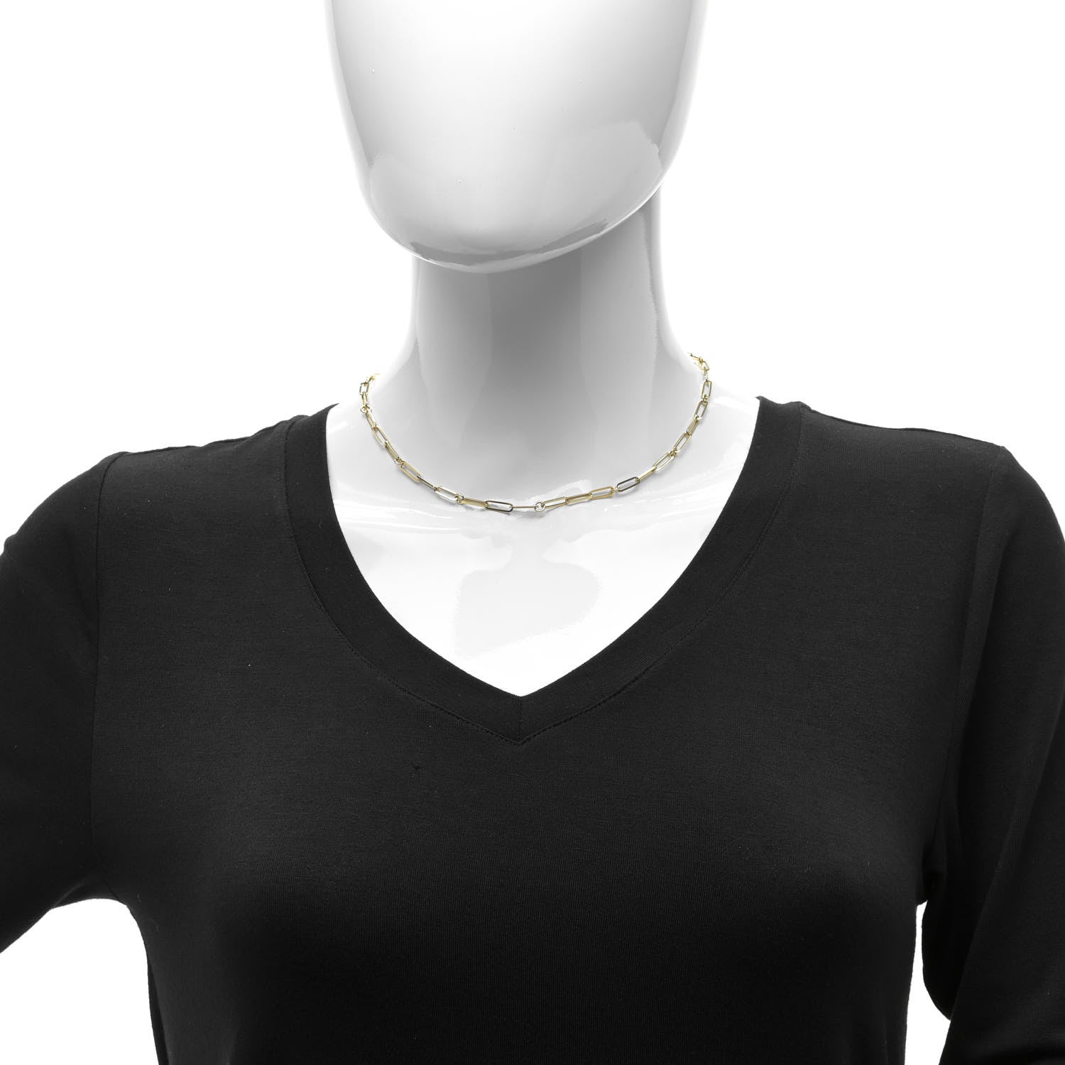 Roberto Coin 18K Yellow Gold Paper Clip Link Necklace 2 of 4
