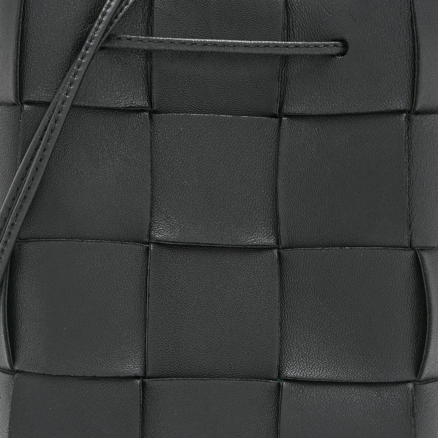 Nappa Maxi Intrecciato Cassette Bucket Bag Black