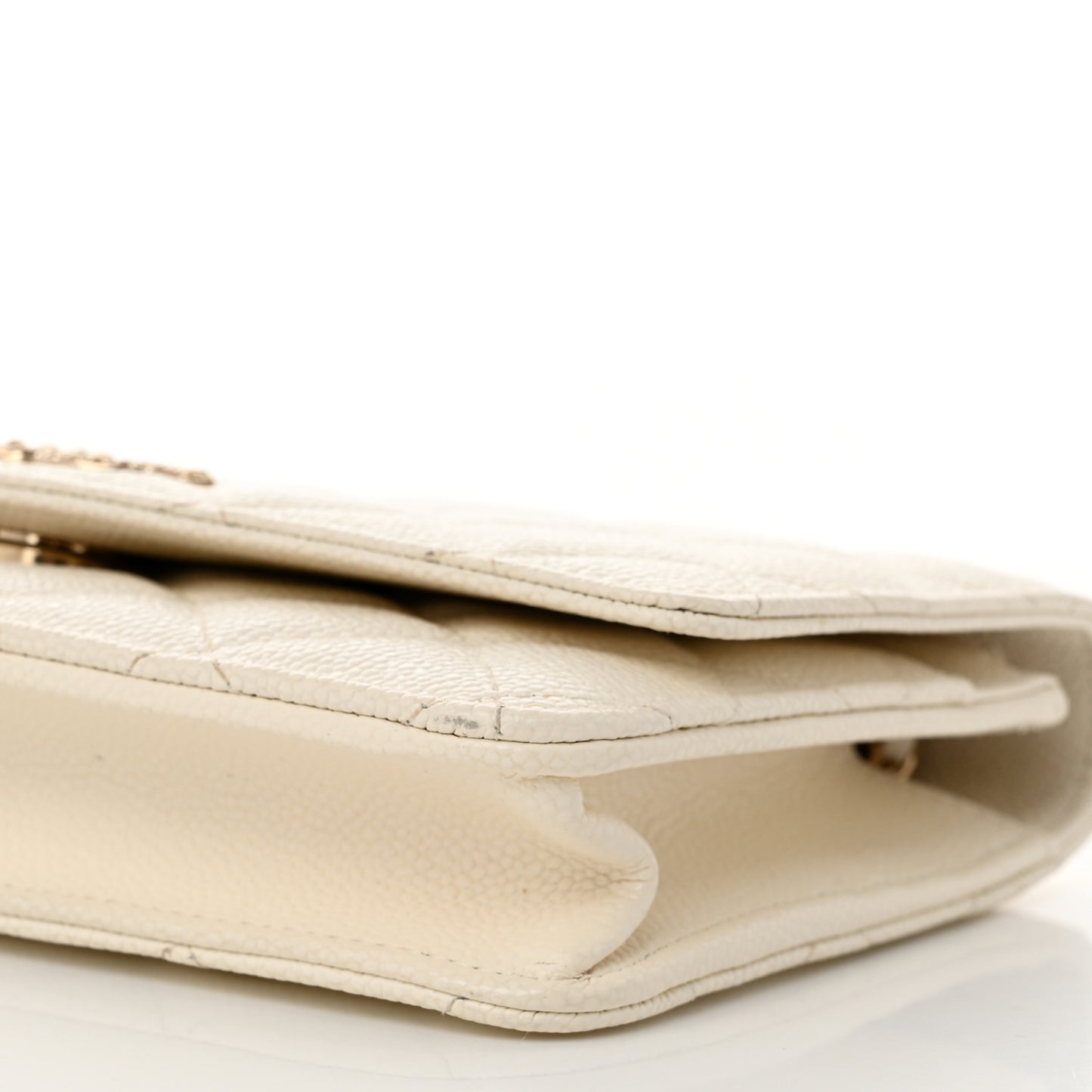 Caviar Quilted Multi Chain Wallet On Chain WOC White