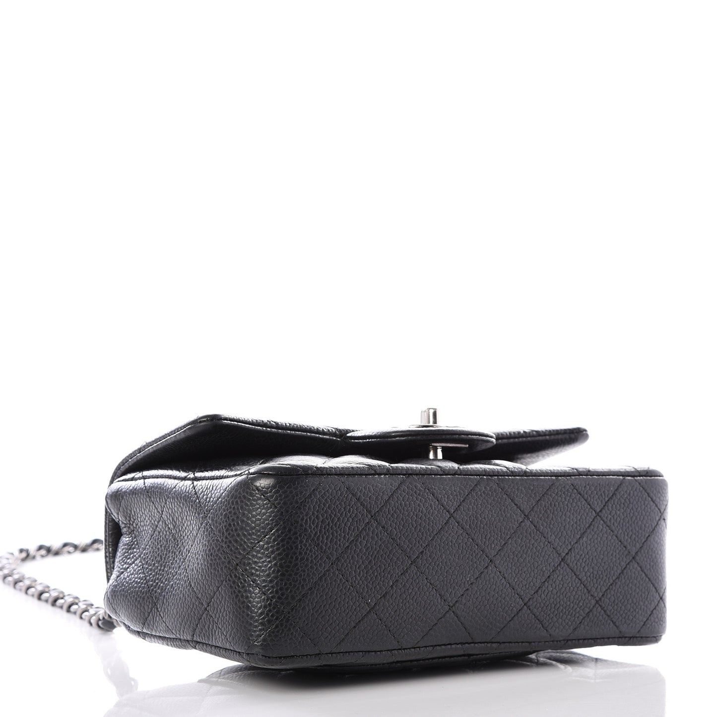 Caviar Quilted Mini Rectangular Flap Black