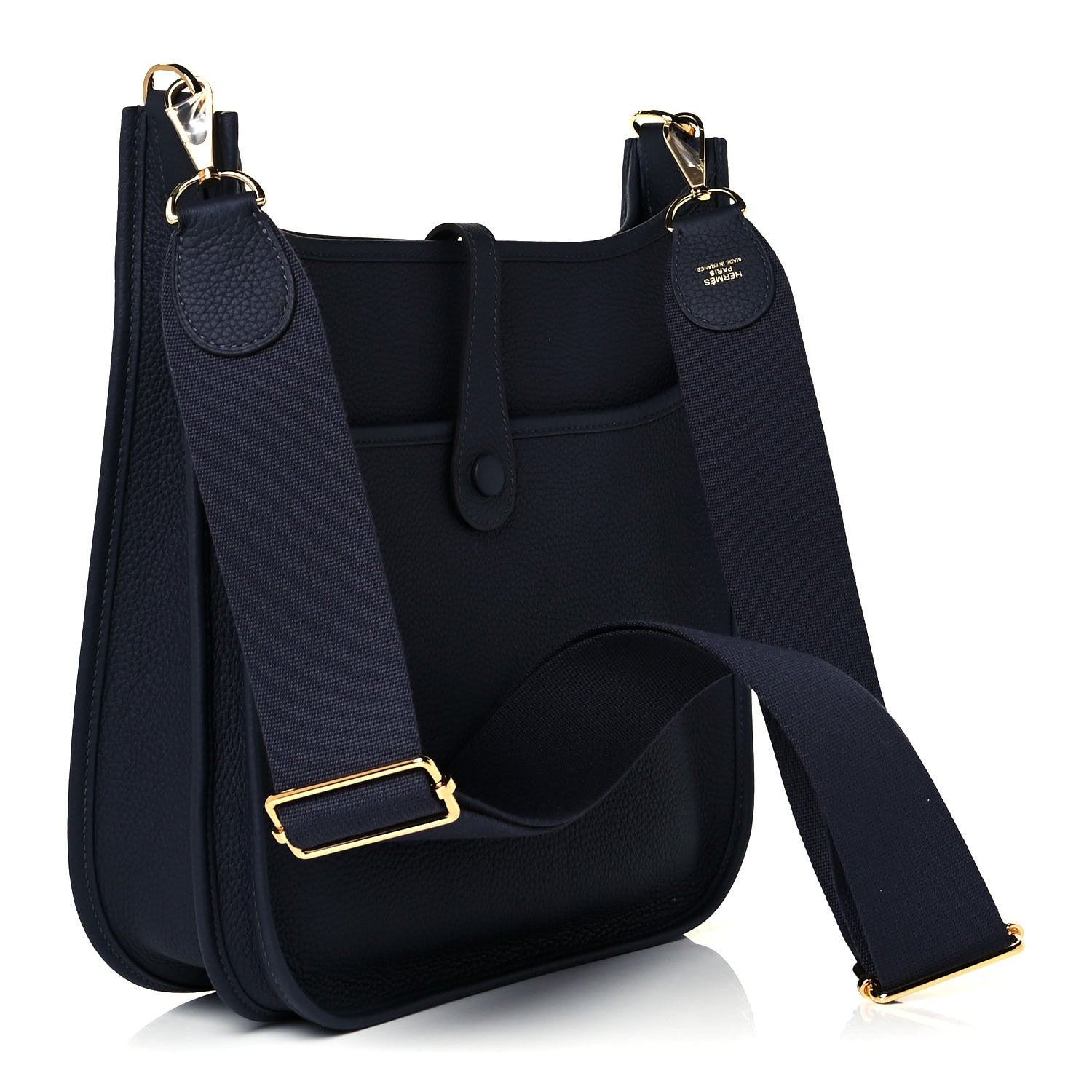 Hermes Taurillon Clemence Evelyne III PM Bleu Nuit 3 of 11