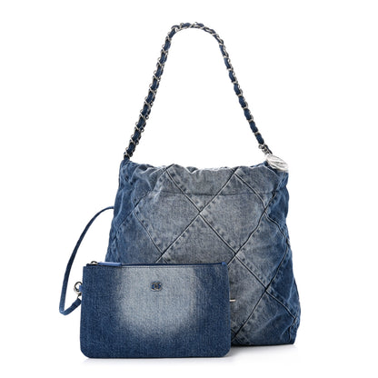 Chanel Denim Quilted Small Chanel 22 Blue 1 of 12