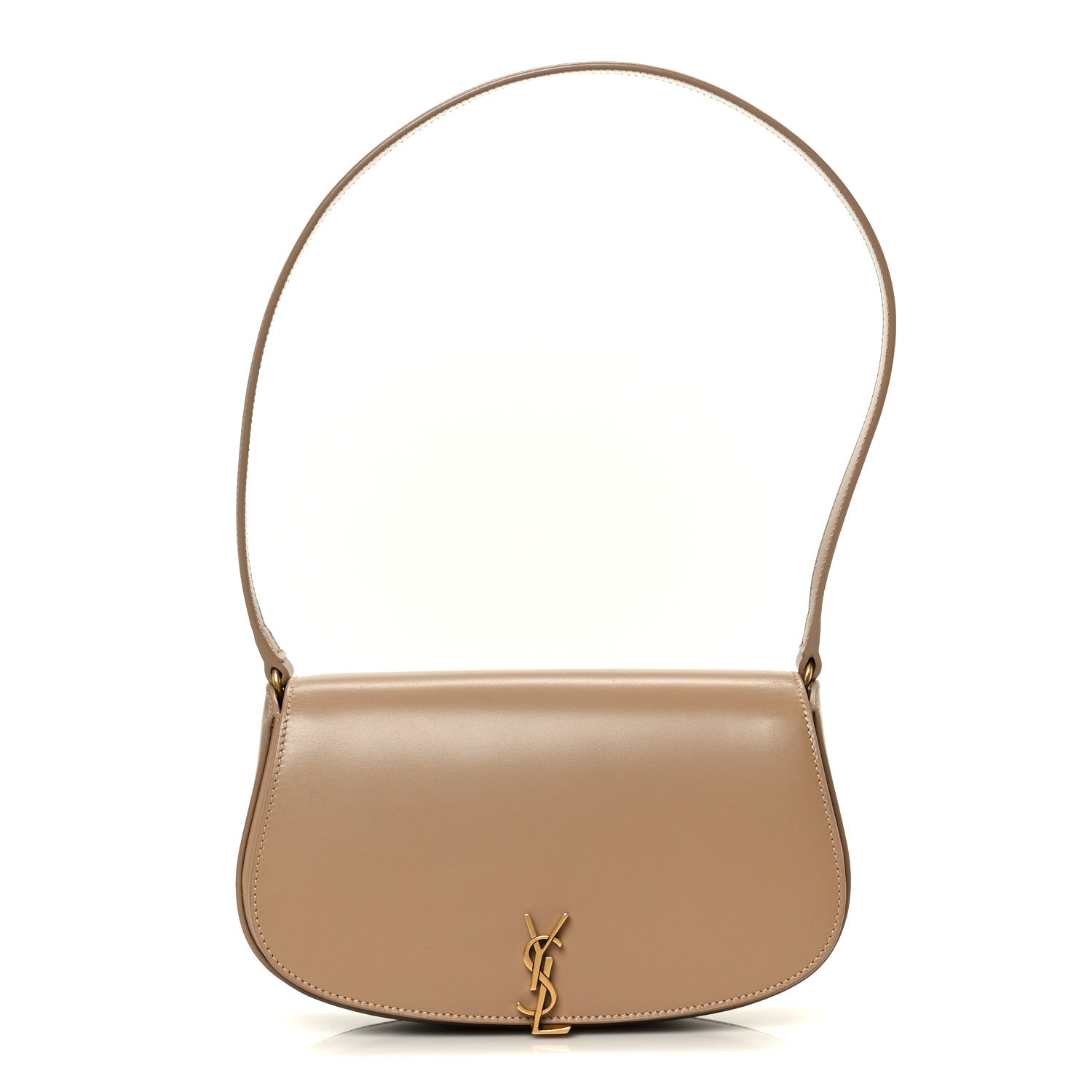 Saint Laurent Box Calfskin Mini Voltaire Shoulder Bag Dark Cork 1 of 11