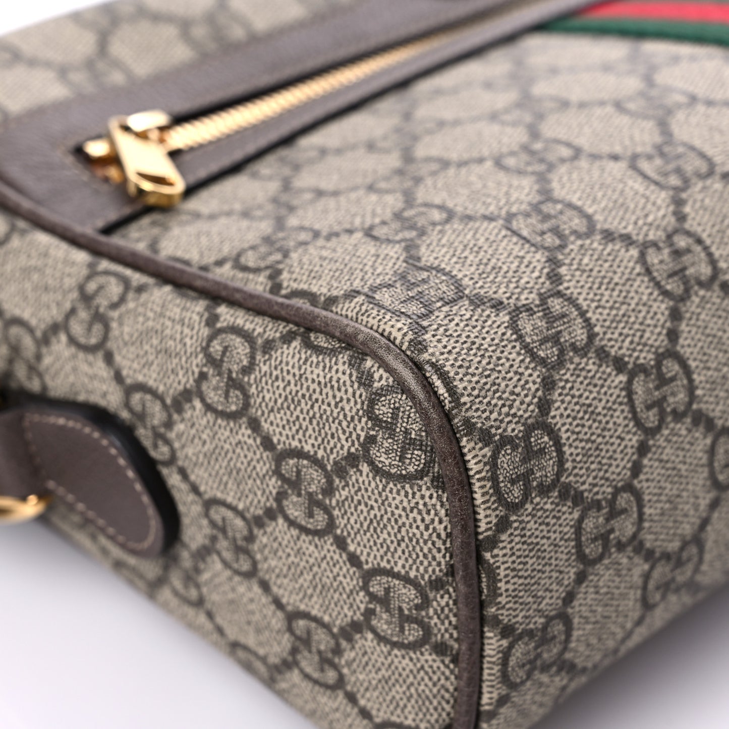 GG Supreme Monogram Web Small Ophidia Shoulder Bag Brown