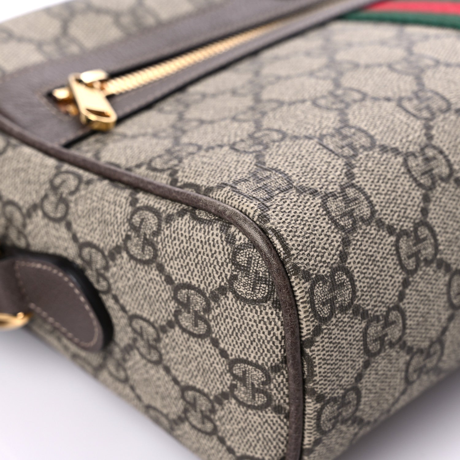 Gucci GG Supreme Monogram Web Small Ophidia Shoulder Bag Brown 9 of 18