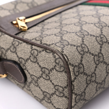 Gucci GG Supreme Monogram Web Small Ophidia Shoulder Bag Brown 9 of 18