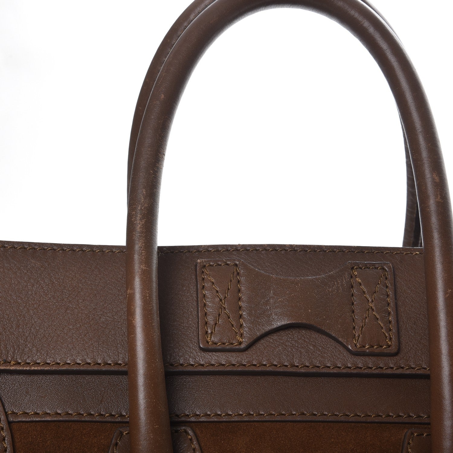 Celine Smooth Calfskin Suede Mini Luggage Khaki 18 of 20