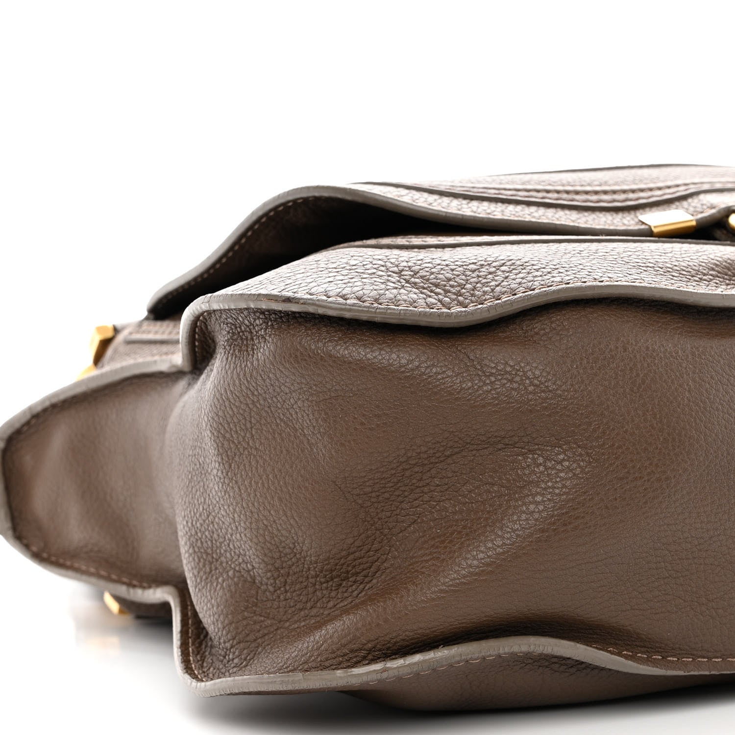 Chloe Calfskin Medium Marcie Satchel Brown Seed 9 of 10