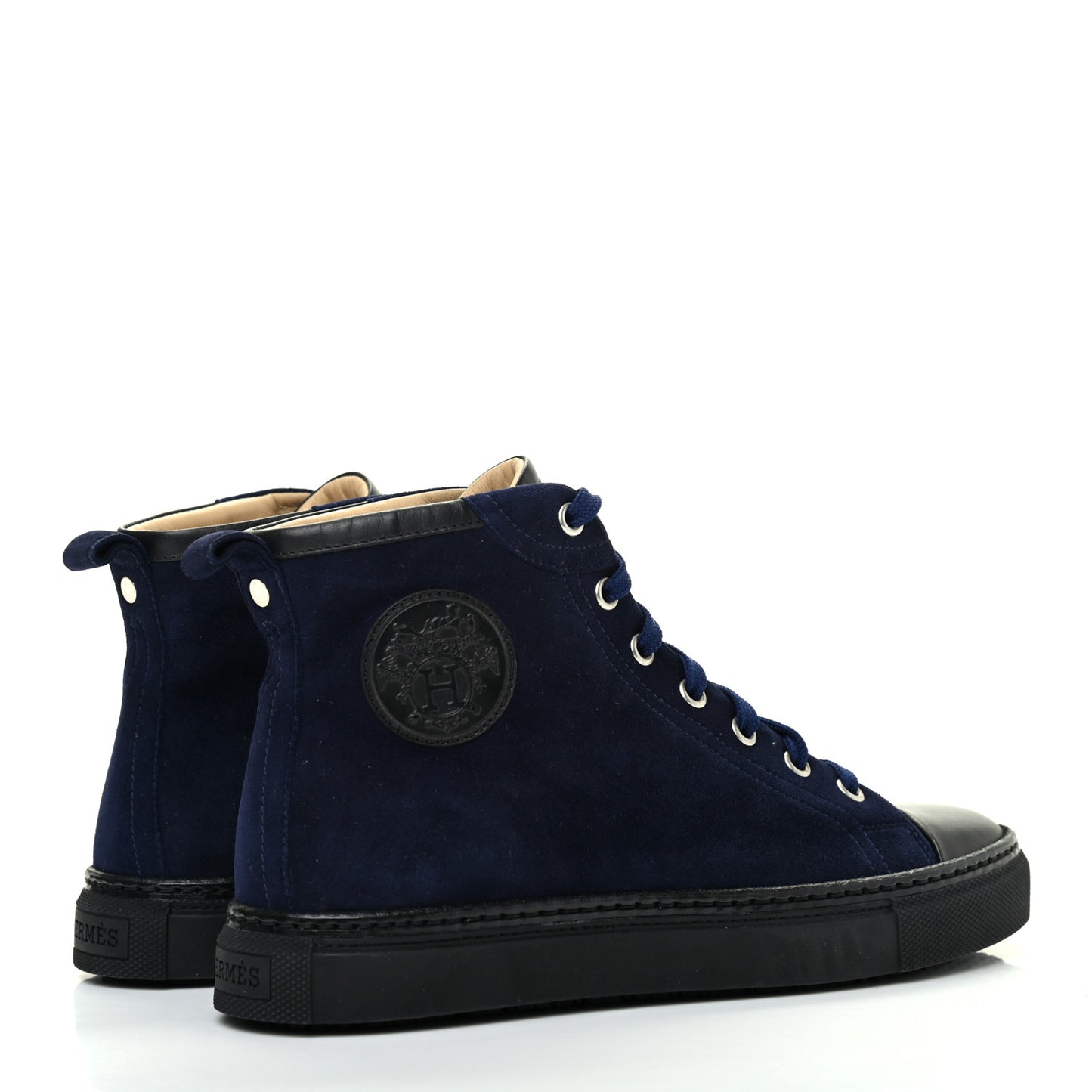 Suede Shearling Womens Jimmy High Top Sneakers 36 Navy Blue