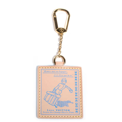 Louis Vuitton Vachetta Groom Key Ring Bag Charm Blue 1 of 6