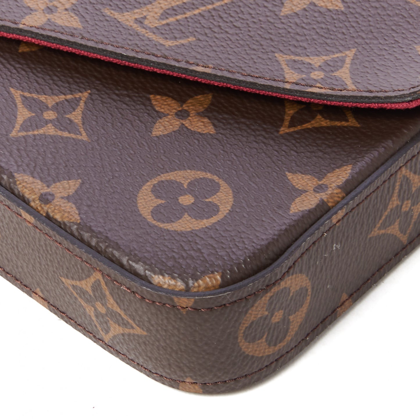 Monogram Pochette Felicie Chain Wallet Fuchsia