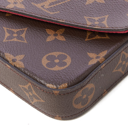 Louis Vuitton Monogram Pochette Felicie Chain Wallet Fuchsia 5 of 9