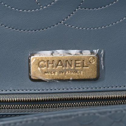 Chanel Python Jumbo Double Flap Light Blue 6 of 16