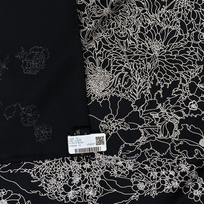 Hermes Silk Twill Robe Legere Scarf 90 Black White 3 of 3