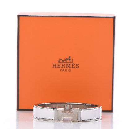Hermes Enamel Narrow Clic Clac H Bracelet PM White 5 of 5