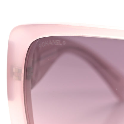 Chanel Acetate Shield Sunglasses 5495A Light Pink 7 of 10