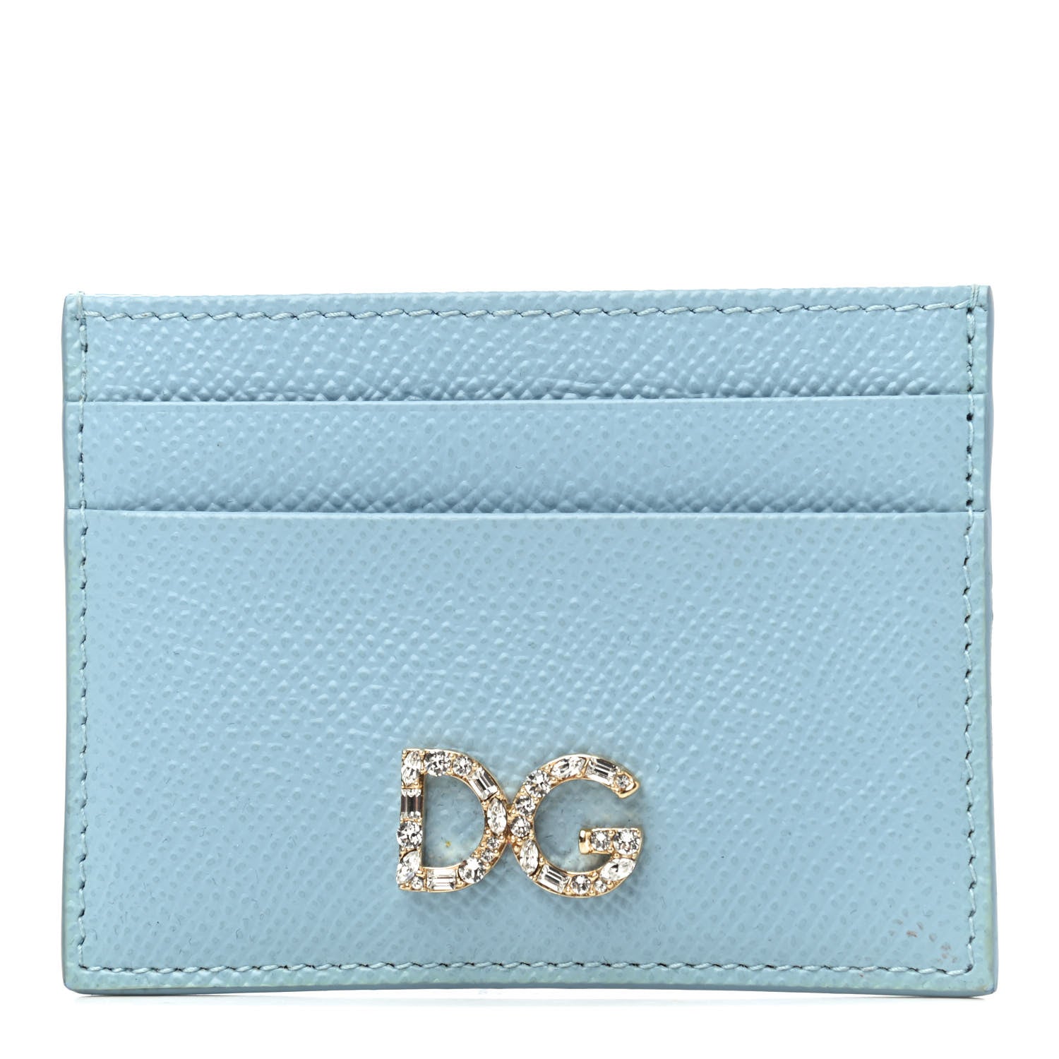 Dolce & Gabbana Dauphine Embellished Logo Card Holder Azzurro 1 of 8