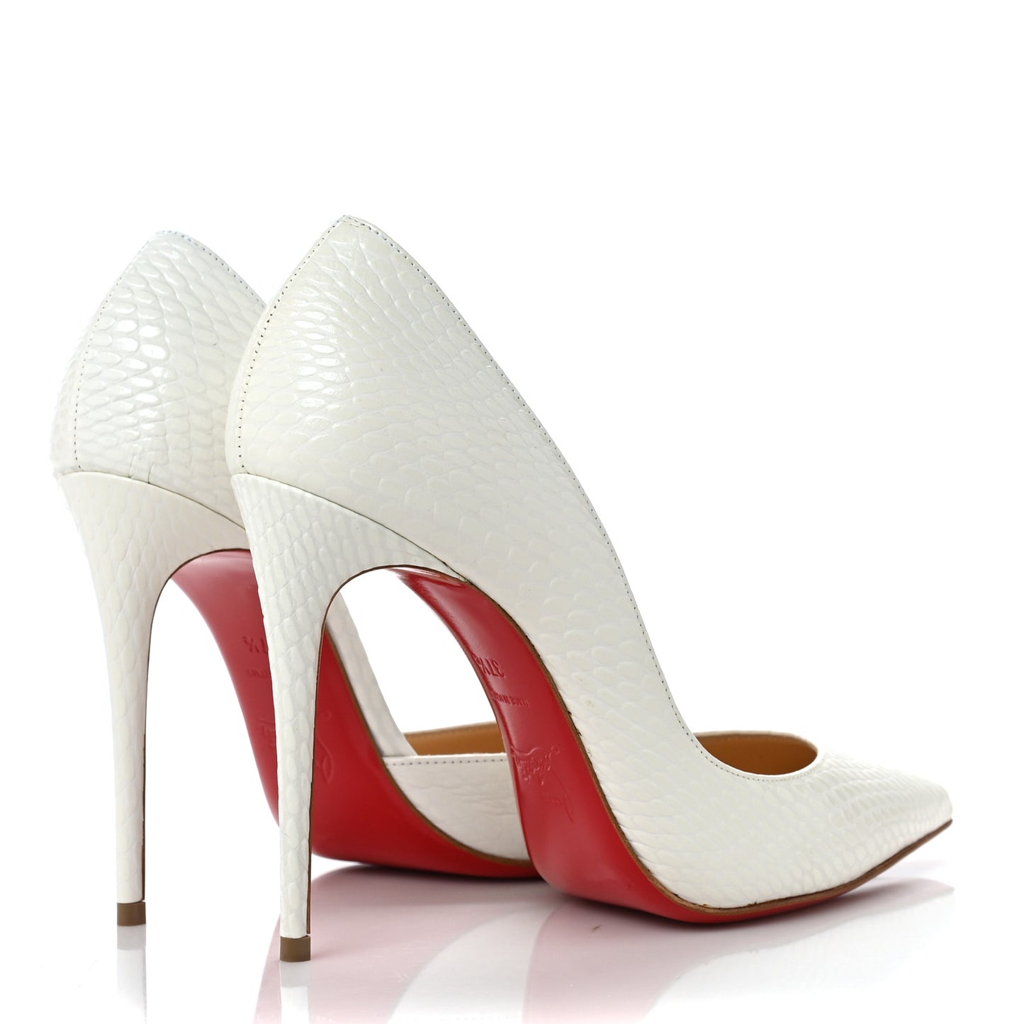 Snakeskin Embossed Iriza 100 Pumps 37.5 White